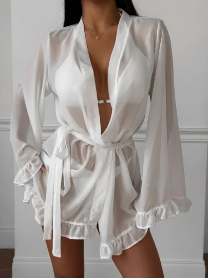 Білі накидка з шифону